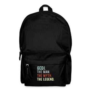 Gedi Firmgedi Taufgedi Ged Firmged Geschenkidee - Rucksack - Schwarz - Vorne