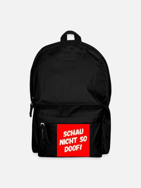 Schau nicht so Doof - Rucksack - Schwarz