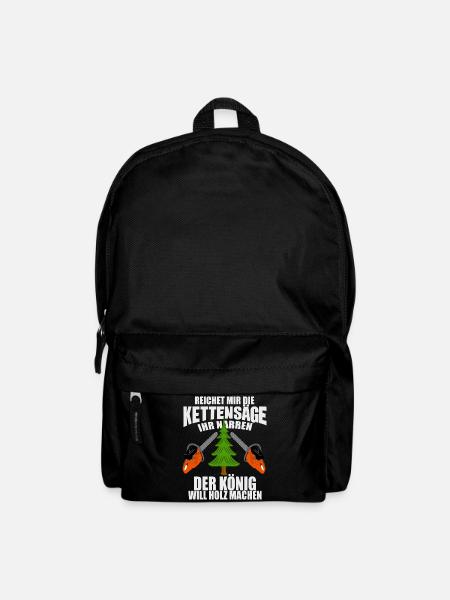 Holzfäller, Kettensäge - Rucksack - Schwarz