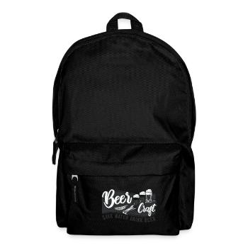 Bier Handwerk "Save Water Drink Beer" Design - Rucksack - Schwarz - Vorne