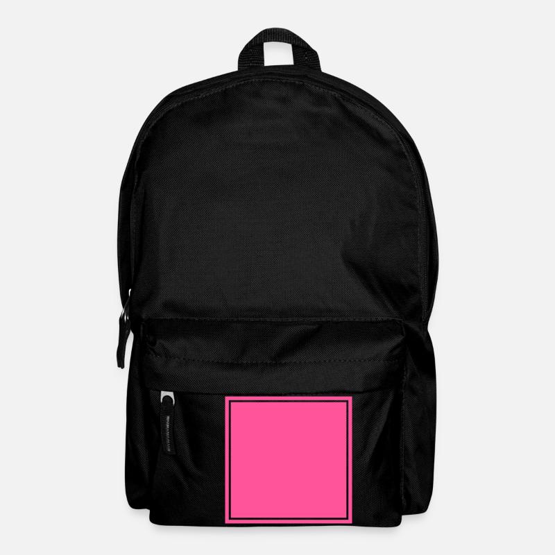 Square self-design - Backpack - black