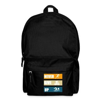 Never give up - Backpack - black - Front