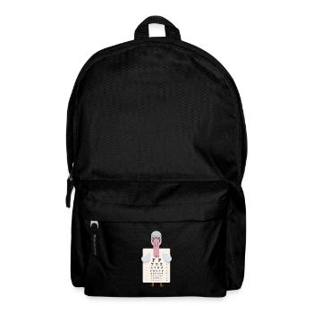Swan with eye chart eye test - Backpack - black - Front