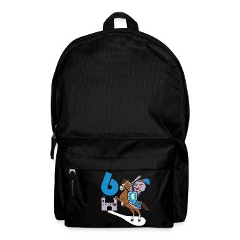 6. Geburtstag Große Geschenkidee für jeden Ritter - Rucksack - Schwarz - Vorne