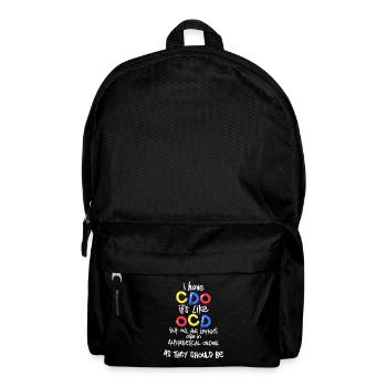L'humour TOC a CDO comme TOC avec des lettres - Sac à dos - noir - Devant