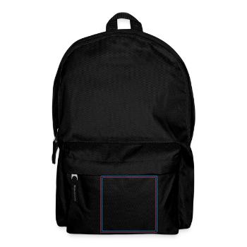 Rectangle carré 3D - Sac à dos - noir - Devant