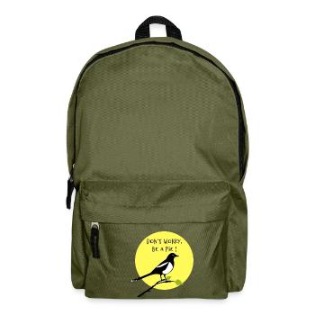 Mach dir keine Sorgen, sei ein Kuchen! - Rucksack - Olivgrün - Vorne