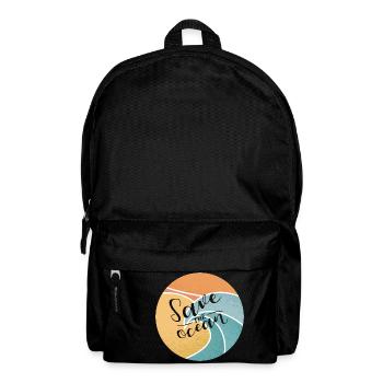 Save the ocean, Rettet den Ozean Umweltschutz - Rucksack - Schwarz - Vorne