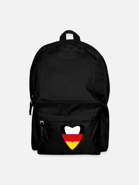 Deutsch-Pole Polen deutsch-polnisch Herz Geschenk - Rucksack - Schwarz