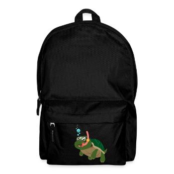 Schildkröte Schnorcheln Schwimmen Geschenkidee - Rucksack - Schwarz - Vorne