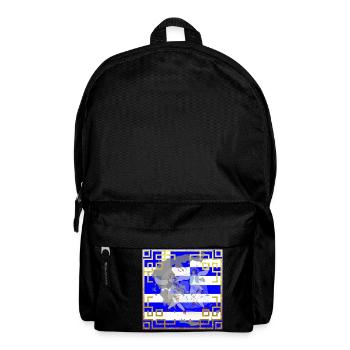 GR Greece Flag Country Dancer Gold - I Love Greece - Backpack - black - Front
