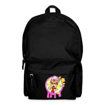 Flamingo Slime Cartoon - Backpack - black - Front
