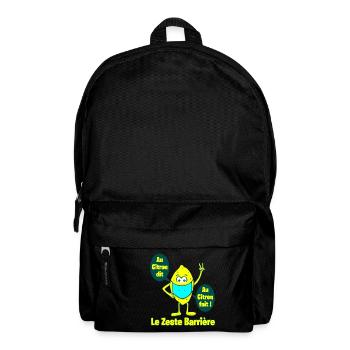 LE ZESTE BARRIÈRE, AU CITRON DIT, AU CITRON FAIT ! - Sac à dos - noir - Devant