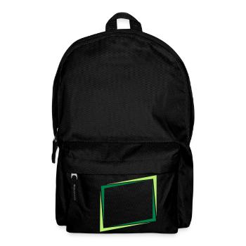 Rechteck Rahmen Schild - Rucksack - Schwarz - Vorne