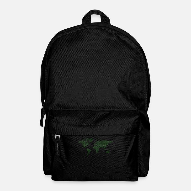 Binärcode Binär Weltkarte Welt Code - Rucksack - Schwarz