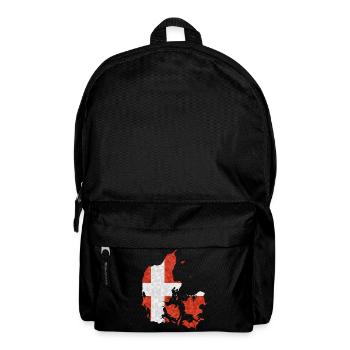 Denmark Flag Outline Scandinavia Danish Flag - Backpack - black - Front