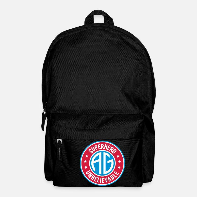 Super heros initial AG - Rucksack - Schwarz
