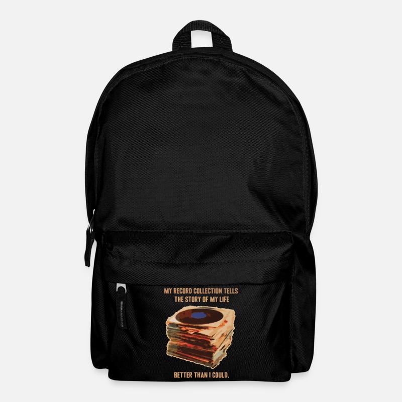 Meine Plattensammlung erzählt die Geschichte meines Lebens - Rucksack - Schwarz