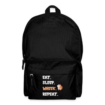 Guinea pig Eat sleep wheek repeat saying - Backpack - black - Front