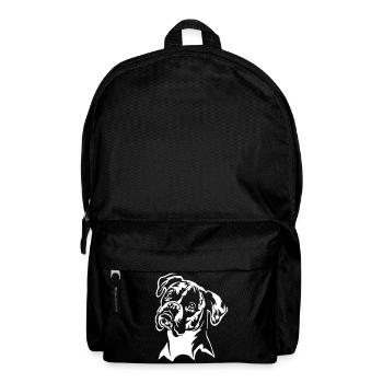Boxer Kopf "Black Edition" - Rucksack - Schwarz - Vorne