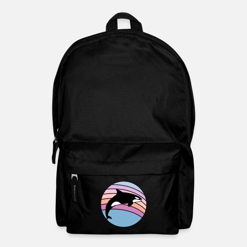 Orca Wale Ozean Geschenk Motiv - Rucksack - Schwarz