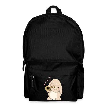 Cute Rabbit Trumpet Player - Backpack - black - Front
