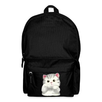 Cats Kids Pets Cute Cat Baby Meow - Backpack - black - Front