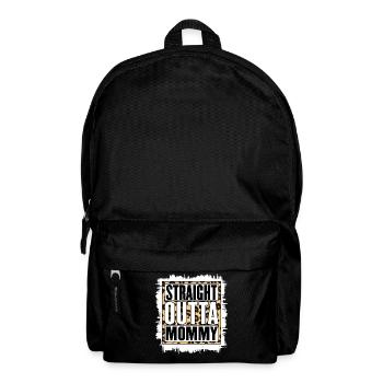 Straight Outta Mama Mama Leopard Mutter Liebhaber - Rucksack - Schwarz - Vorne