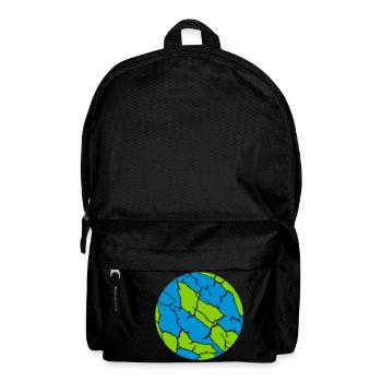 Bunter Ball Risse Muster - Rucksack - Schwarz - Vorne