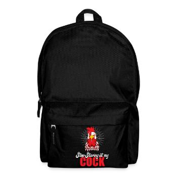 Sexy Shirt For A Sexy You Saying "Stop Staring At - Backpack - black - Front