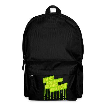 I m not arguing - Backpack - black - Front