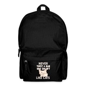 Never Trust A Man Who Doesn't Like Cats Cats - Sac à dos - noir - Devant