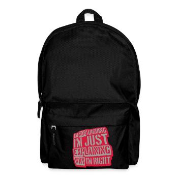 I m not arguing - Backpack - black - Front