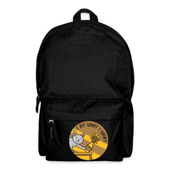Unartige Katze Blumenvase umstoßen - Rucksack - Schwarz - Vorne