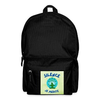 Stille Ich meditiere - Rucksack - Schwarz - Vorne