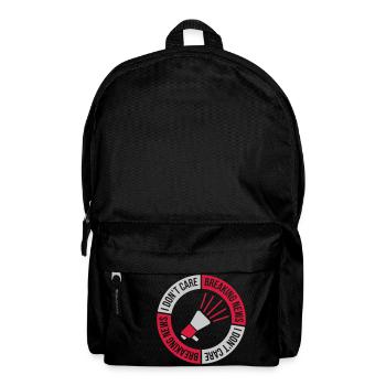Breaking news don't care - Rucksack - Schwarz - Vorne