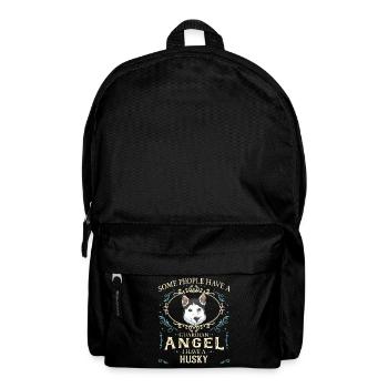 Siberian Husky Hund - Rucksack - Schwarz - Vorne