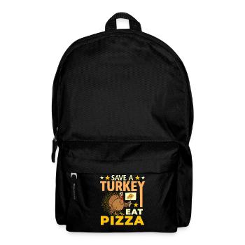 Don't eat turkey Eat pizza - Backpack - black - Front