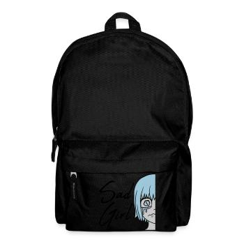 Visage de sad girl en pleurs - Sac à dos - noir - Devant