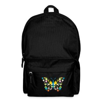 Wildflower Butterfly Blooming Floral Art - Backpack - black - Front