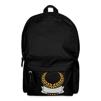 Banner Laurel Wreath Stars Empty - Backpack - black - Front