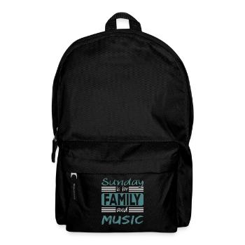 Sunday is for family and Music Spruch - Sac à dos - noir - Devant