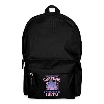 Nilpferd - Rucksack - Schwarz - Vorne