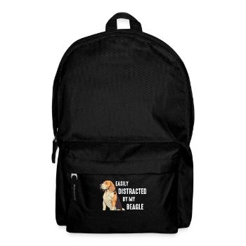 Beagle Hund - Rucksack - Schwarz - Vorne