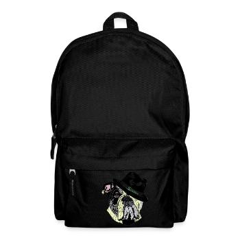 Olde English Bulldogge-Hut-Kiffen-Joint-Musik - Rucksack - Schwarz - Vorne