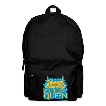 Blonde Haare Birthday Queen - Rucksack - Schwarz - Vorne