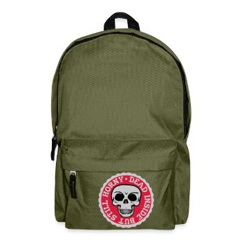 dead inside but horny - Backpack - olive green - Front