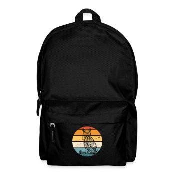 Eule Vogel Tier Eulen - Rucksack - Schwarz - Vorne