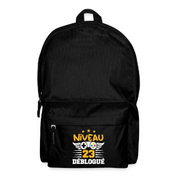 Niveau 23 Débloqué, cadeau de joueur - Sac à dos - noir - Devant