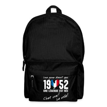 Né en 1952 - Coq aux couleurs françaises - Sac à dos - noir - Devant